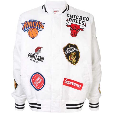 supreme jacke weiß nba nike|supreme x nike jacket.